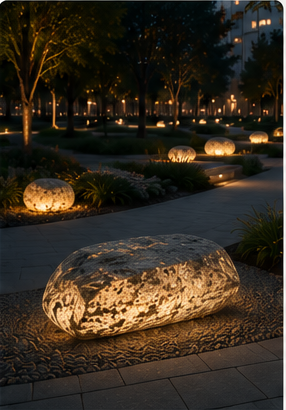 LumiRock architectural glowing stone scene 9